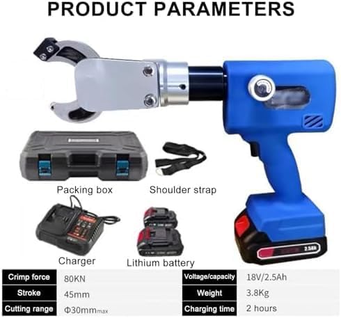 Electric Hydraulic Cable Cutter - Portable Wire Cutting Tool for Copper, Aluminum, and Armored Cables - Efficient and Lightweight Cable Cutting Kit - Image 2
