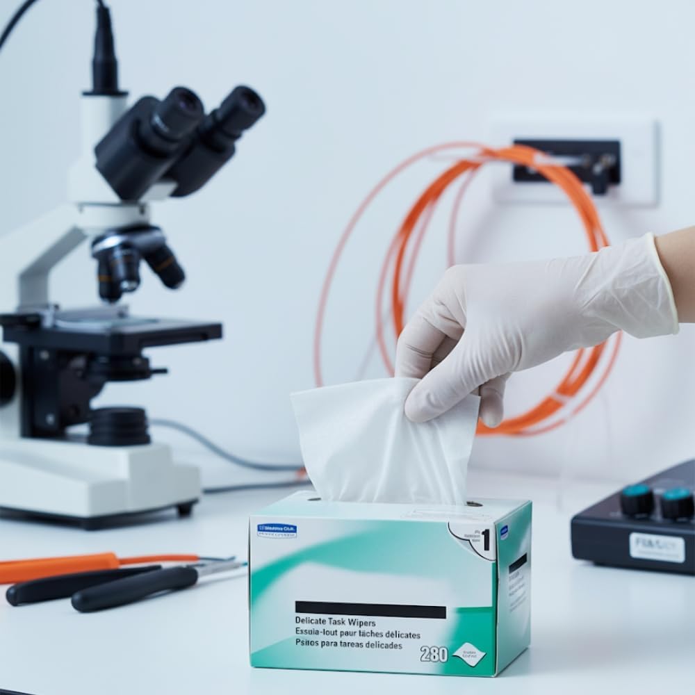 280pcs Delicate Optical Fiber Cleaning Dust-Free Paper Wipes, Anti-Static Science Wipers for Fiber Optic Connector Cleaning and Maintenance - Image 7