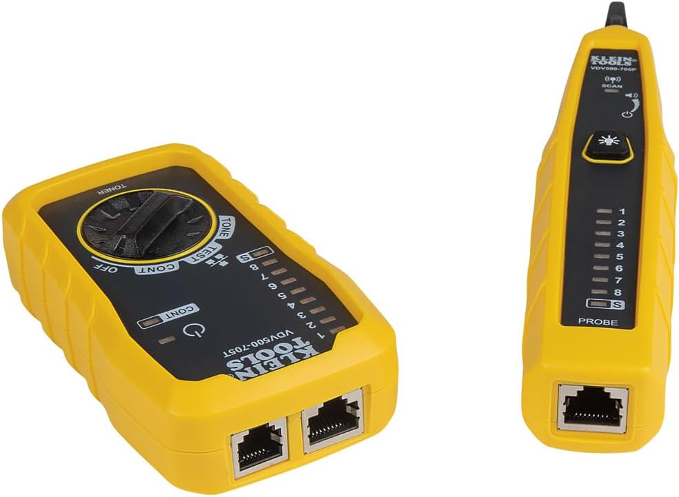 Klein Tools VDV500-705 Tone Generator and Probe Kit, Wire Tracer and Tester with Probe Includes Alligator Clips and RJ11 / RJ12 / RJ45 Plug - Image 9