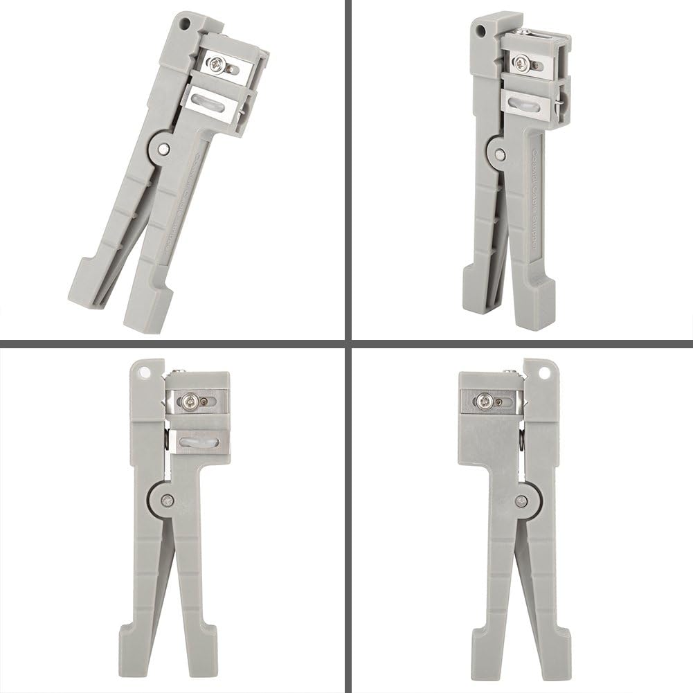 45-162+45-163 Fiber Optic Buffer Tube Stripper, Coaxial Cable Stripping Tool, Grey, Plastic - Image 6