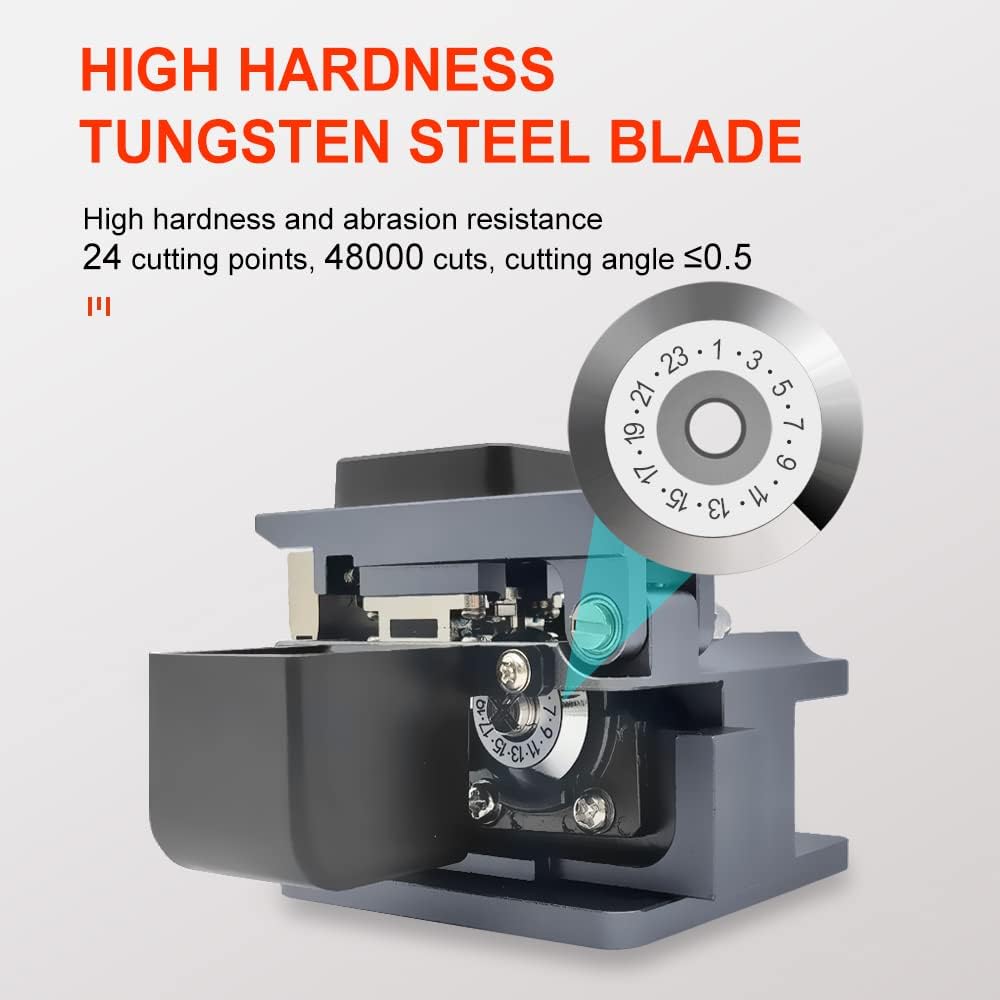 TM20 Fiber Cleaver with 24 Cleaving Spots by Precision CNC Machining, Optical Fiber Cutter Tool with 3 in 1 Fixture and Automatic Rebound Slider Rail - Image 6
