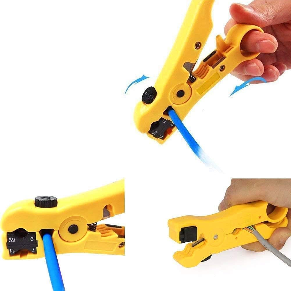 Wire Stripping Tool for Coax and Data Cable Cable Stripper for UTP Cat5 Cat6 Cable Stripper - Image 4