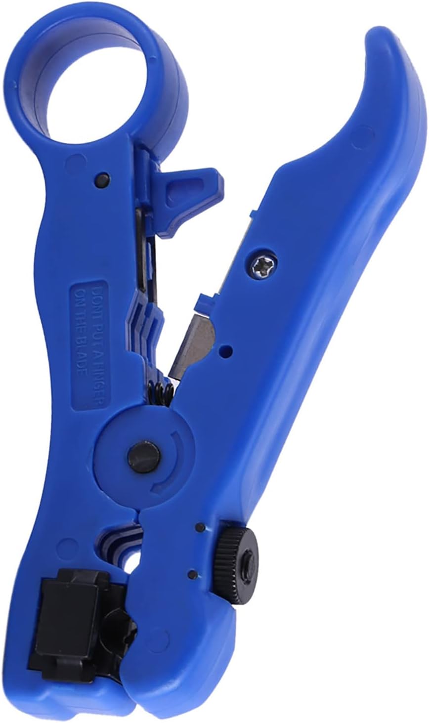 Aramox Professional Coaxial Cable Cutter Adjustable Stripping Vane/Wing for RG59 RG6 RG7 RG11 Wire, Portable Cabling Tool for Contractors and Technicians - Image 2