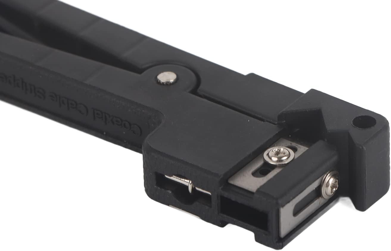 Optical Fiber Strippers Professional Precision Cable Sheath Peeling Tool with Adjustable Blade Depth for Electricians Technicians Black Plastic Metal 3.5 Inch - Image 6