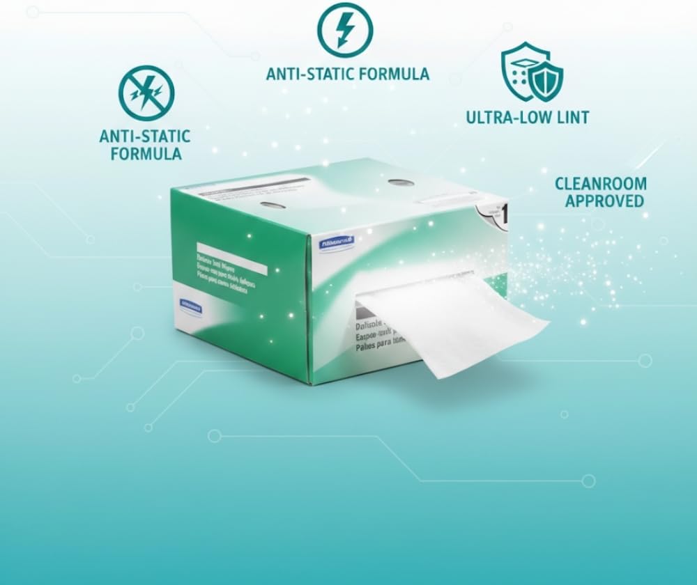 280pcs Delicate Optical Fiber Cleaning Dust-Free Paper Wipes, Anti-Static Science Wipers for Fiber Optic Connector Cleaning and Maintenance - Image 2