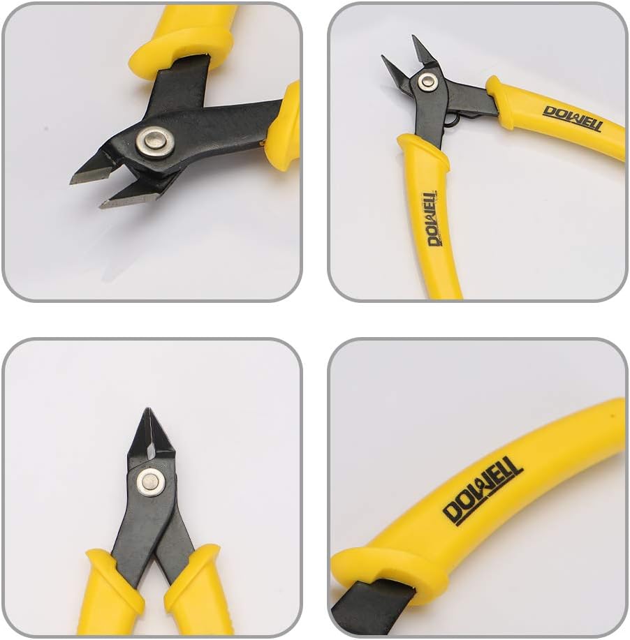 DOWELL Micro Cutter Flush Cutter Electronics Soft Wire Cutter Professional Cutting Copper and Aluminum Wire Cables (1PC) - Image 6