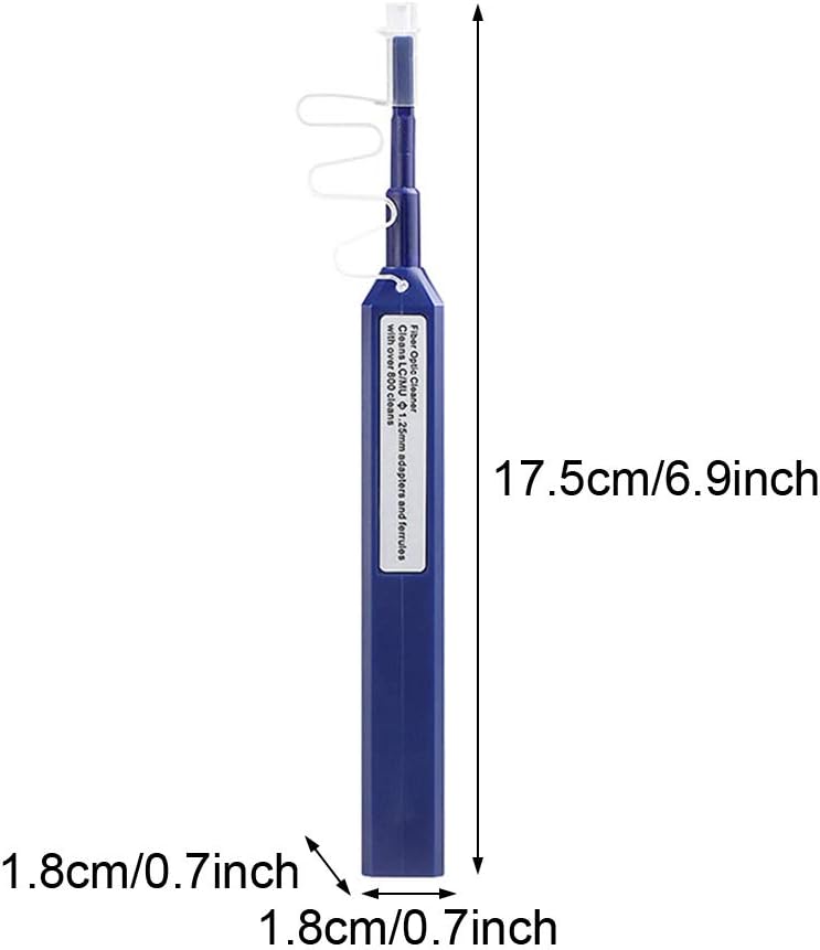 POHOVE 2pcs/set Fiber Optic Cleaner, Fiber Connectors Cleaning Pen with 800+ Cleans for 1.25mm LC/MU and 2.5mm SC/ST/FC Ferrules Push Type - Image 2