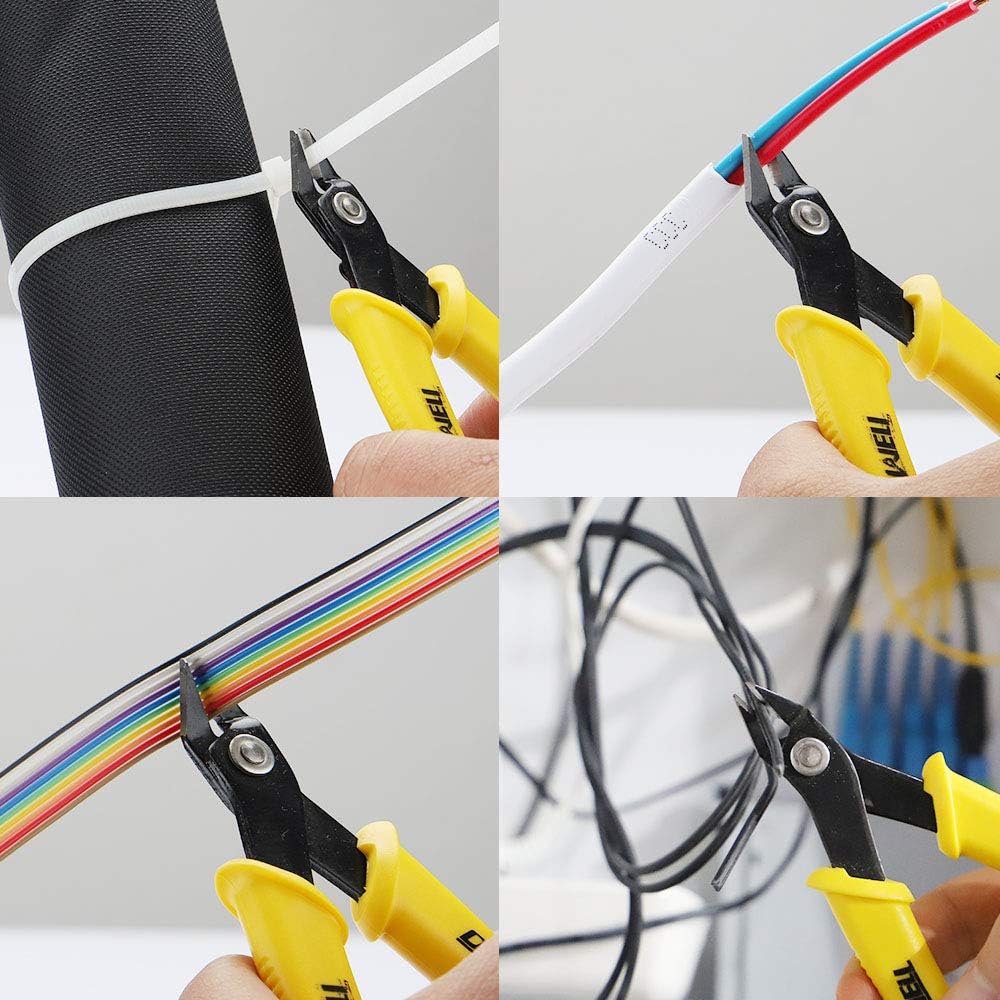 DOWELL Micro Cutter Flush Cutter Electronics Soft Wire Cutter Professional Cutting Copper and Aluminum Wire Cables (1PC) - Image 4
