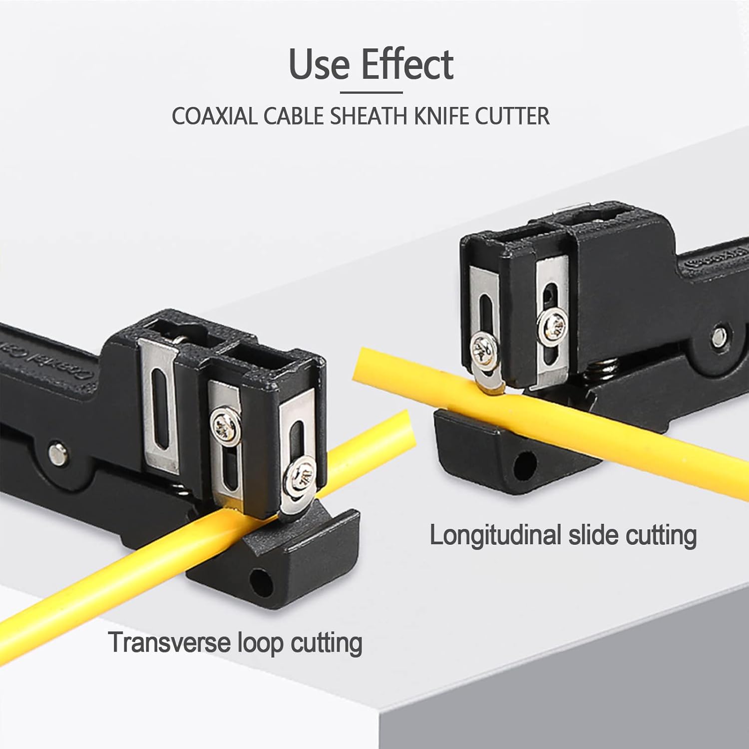 Optical Fiber Strippers, Horizontal Coaxial Cable Stripping Knife, Cable Cutter Hand Stripper Tool, 4.8mm-7.9mm Peeling Diameter, 45-165 Model, for Fiber Optic Cable Construction - Image 3