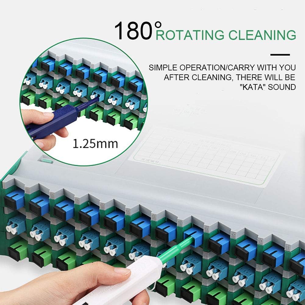 POHOVE 2pcs/set Fiber Optic Cleaner, Fiber Connectors Cleaning Pen with 800+ Cleans for 1.25mm LC/MU and 2.5mm SC/ST/FC Ferrules Push Type - Image 7