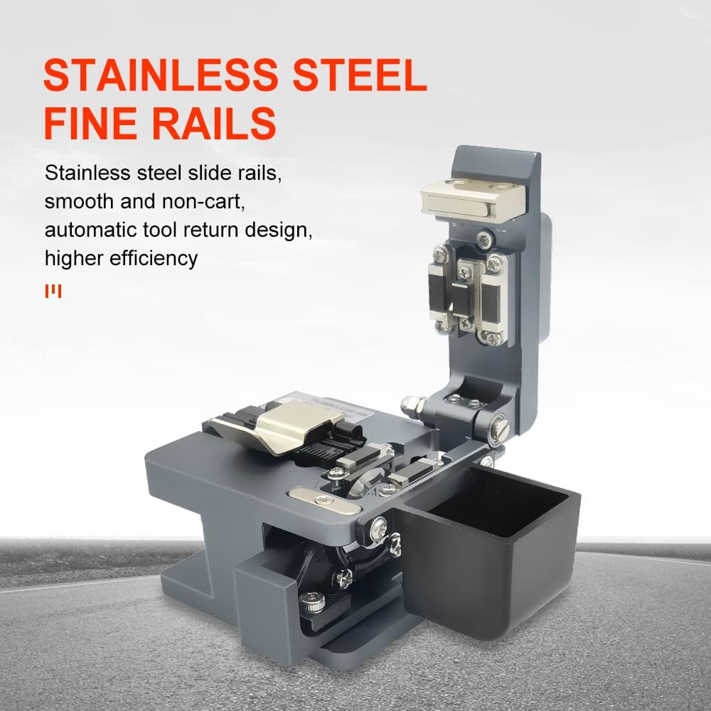 TM20 Fiber Cleaver with 24 Cleaving Spots by Precision CNC Machining, Optical Fiber Cutter Tool with 3 in 1 Fixture and Automatic Rebound Slider Rail - Image 7