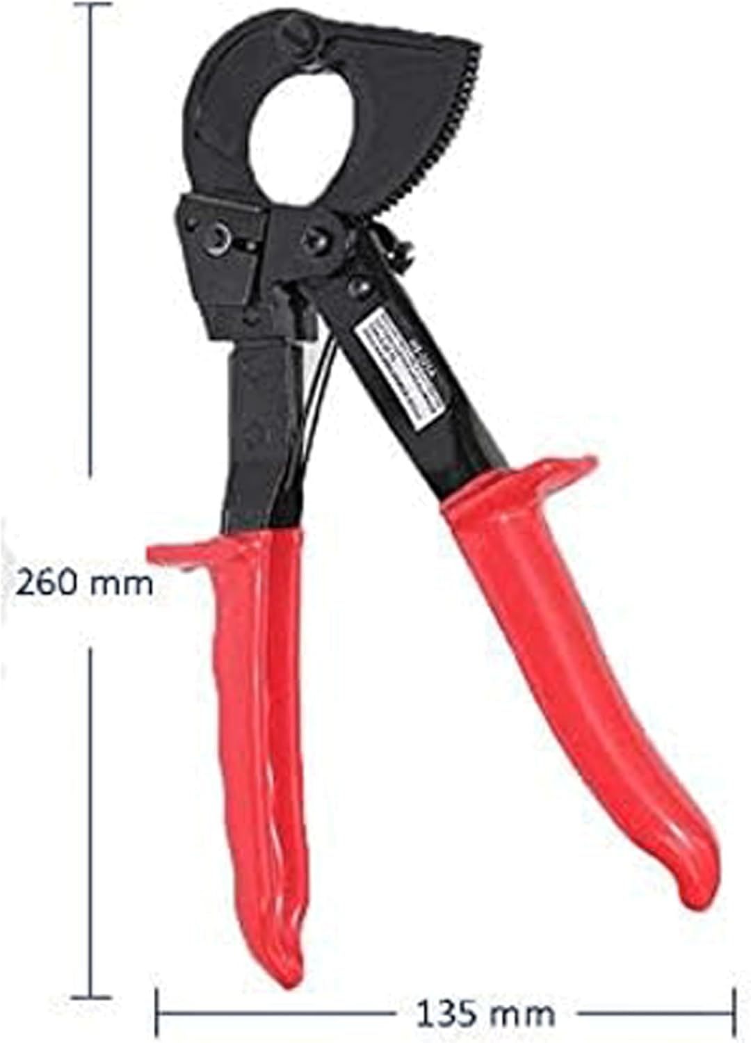 Heavy Duty Ratchet Cable Cutter – Cuts Up to 240mm² Aluminium & Copper Cables – Ergonomic Finger Handle with Safety Lock & Plastic Cover - Image 5