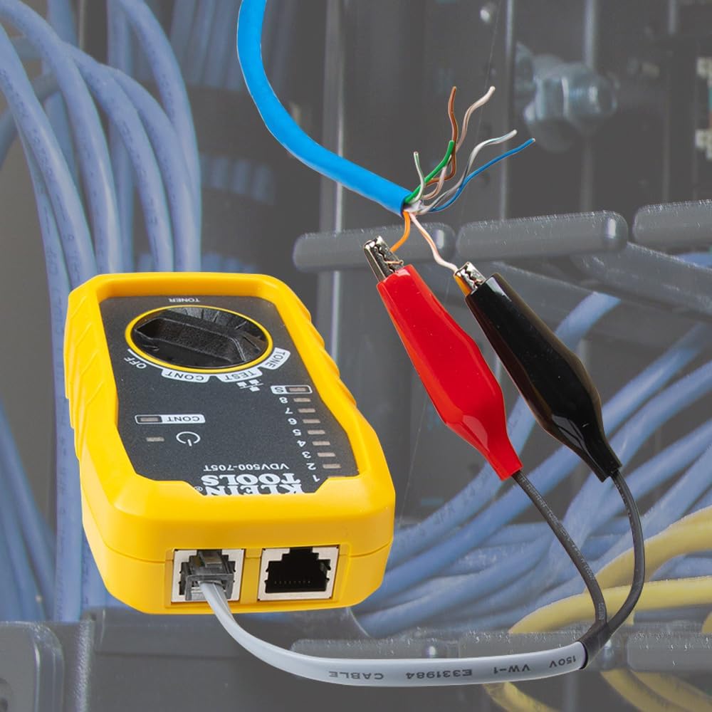 Klein Tools VDV500-705 Tone Generator and Probe Kit, Wire Tracer and Tester with Probe Includes Alligator Clips and RJ11 / RJ12 / RJ45 Plug - Image 6