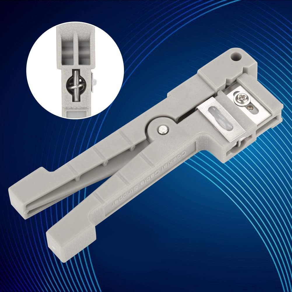 45-162+45-163 Fiber Optic Buffer Tube Stripper, Coaxial Cable Stripping Tool, Grey, Plastic - Image 4