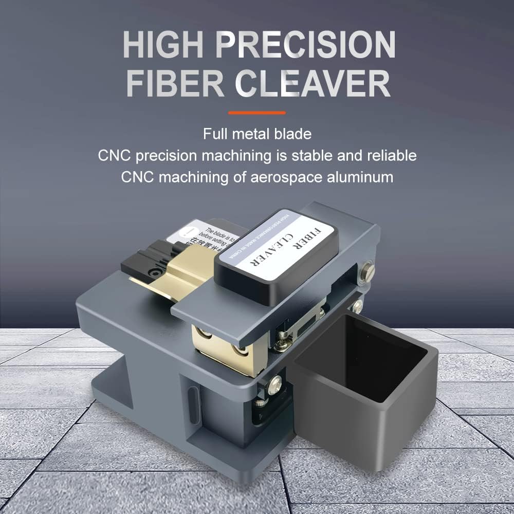 TM20 Fiber Cleaver with 24 Cleaving Spots by Precision CNC Machining, Optical Fiber Cutter Tool with 3 in 1 Fixture and Automatic Rebound Slider Rail - Image 3