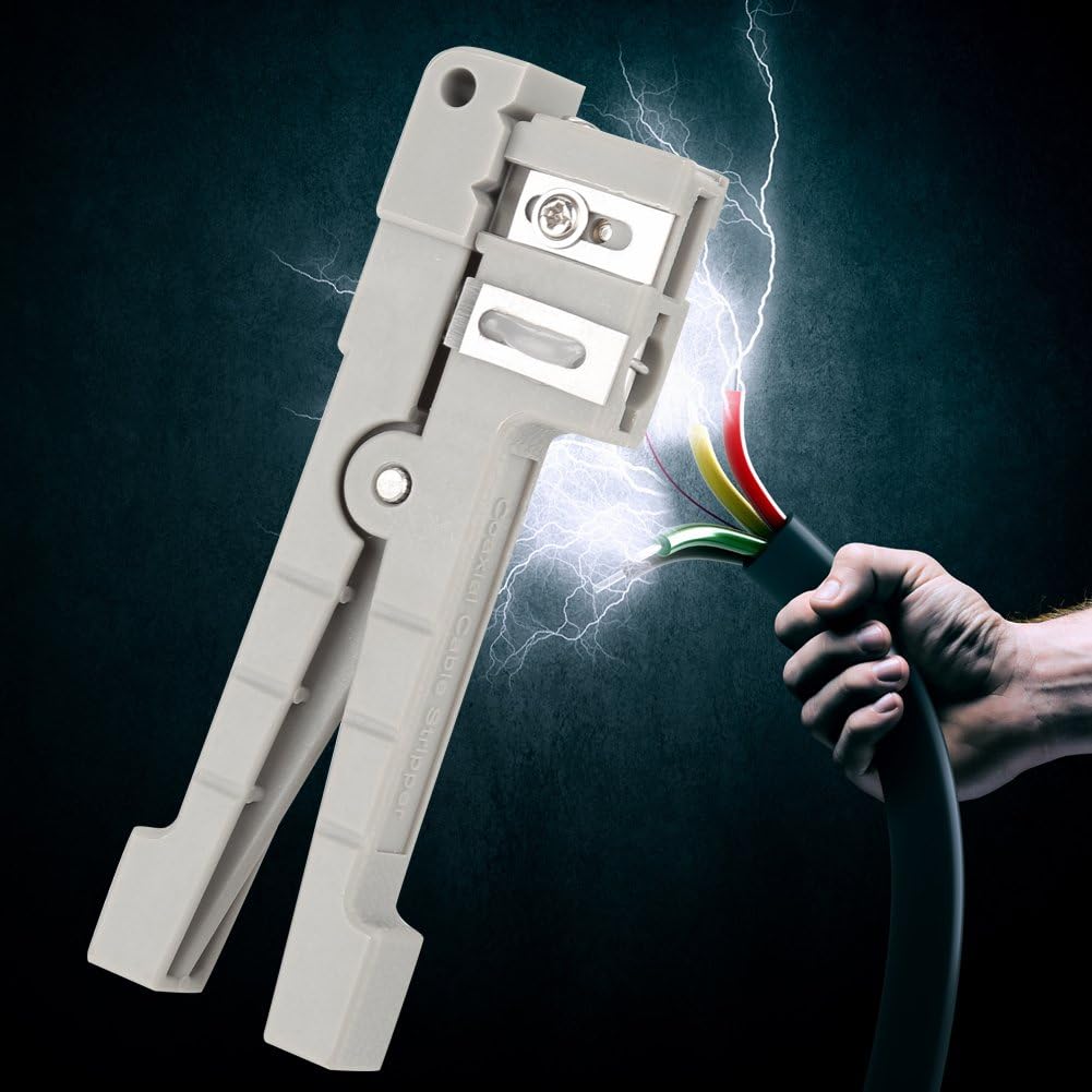 45-162+45-163 Fiber Optic Buffer Tube Stripper, Coaxial Cable Stripping Tool, Grey, Plastic - Image 3