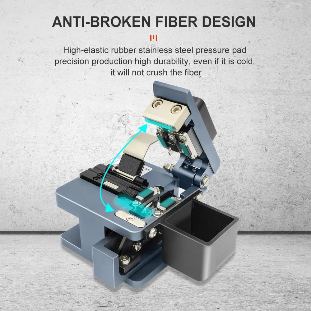 TM20 Fiber Cleaver with 24 Cleaving Spots by Precision CNC Machining, Optical Fiber Cutter Tool with 3 in 1 Fixture and Automatic Rebound Slider Rail - Image 4