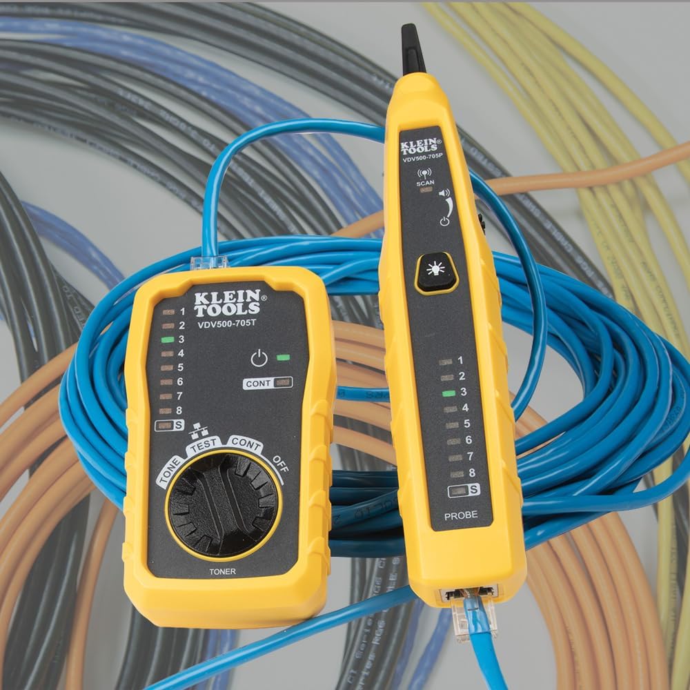 Klein Tools VDV500-705 Tone Generator and Probe Kit, Wire Tracer and Tester with Probe Includes Alligator Clips and RJ11 / RJ12 / RJ45 Plug - Image 5