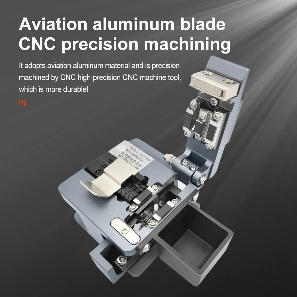 TM20 Fiber Cleaver with 24 Cleaving Spots by Precision CNC Machining, Optical Fiber Cutter Tool with 3 in 1 Fixture and Automatic Rebound Slider Rail - Image 2