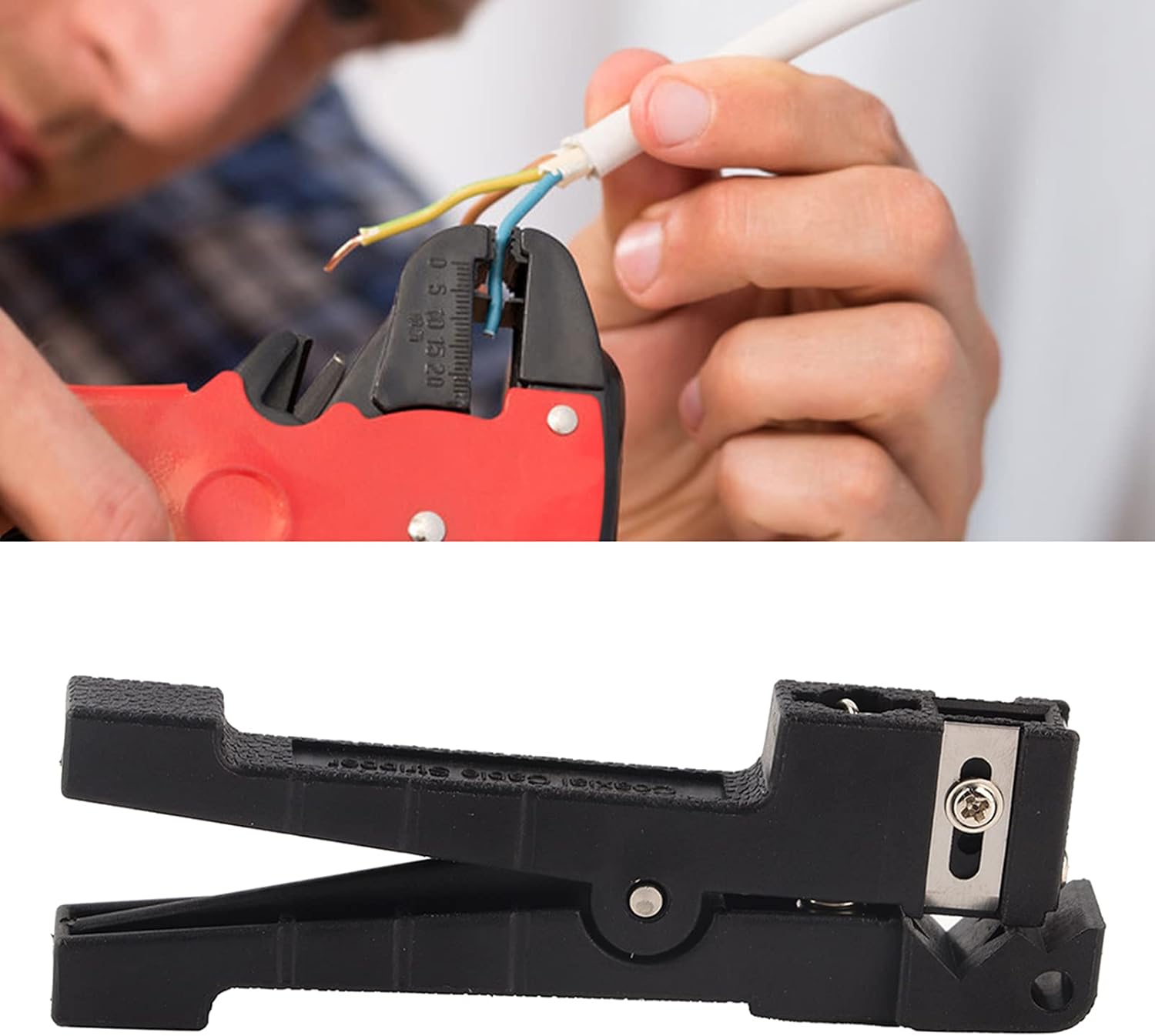 Optical Fiber Strippers, Horizontal Coaxial Cable Stripping Knife, Cable Cutter Hand Stripper Tool, 4.8mm-7.9mm Peeling Diameter, 45-165 Model, for Fiber Optic Cable Construction - Image 9
