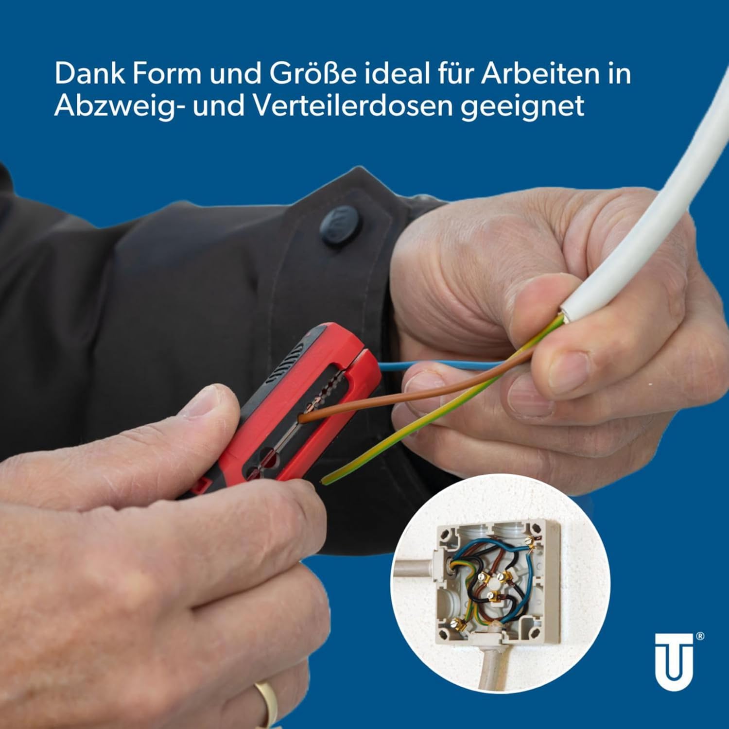 UNITEC Cable stripper for round and longitudinal cutting, for round cables with a diameter of 8-13 mm, suitable for coaxial cables RG59 and RG6 - Image 4