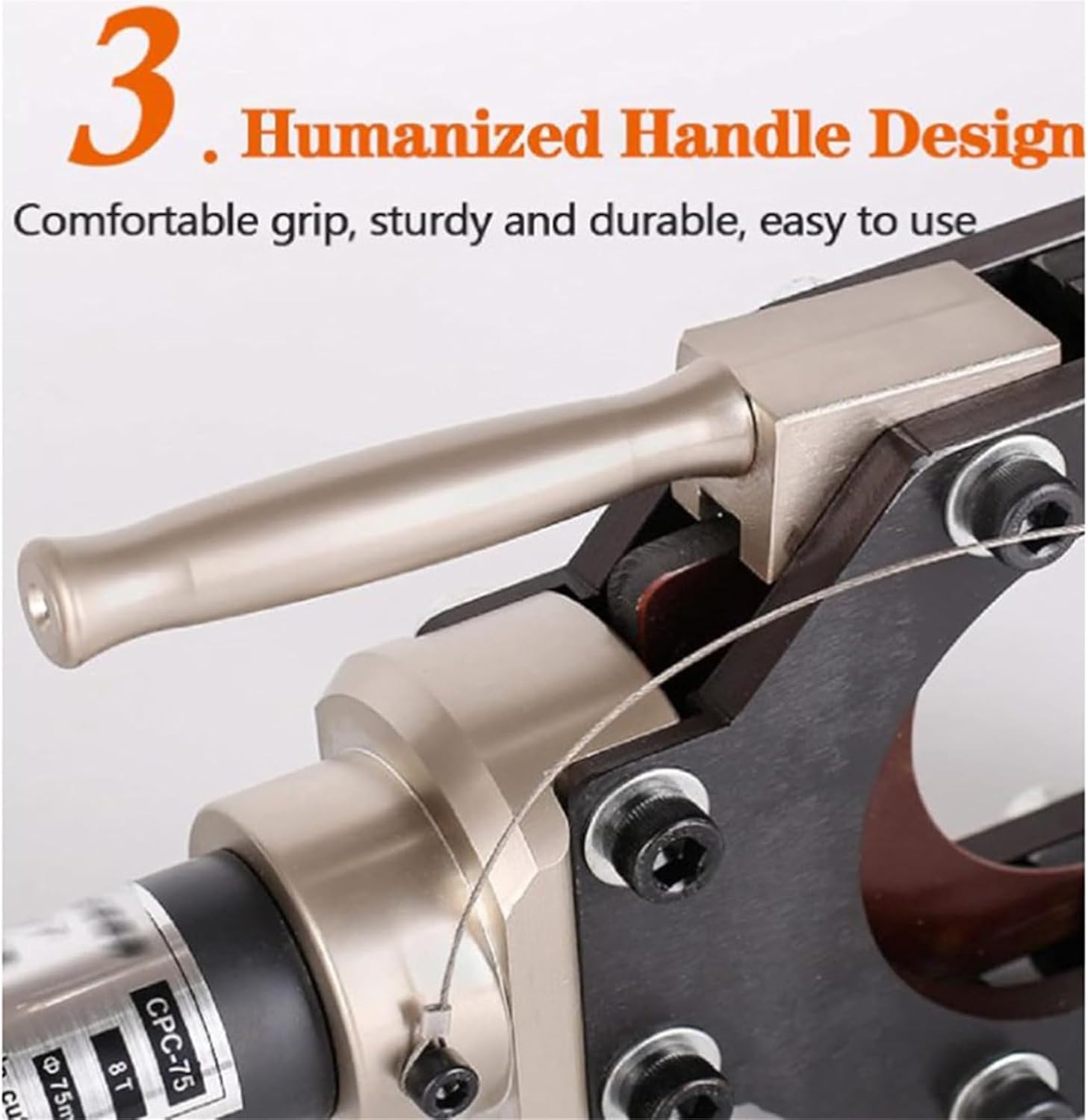 Handheld Hydraulic Cable Cutter, Hydraulic Cable Shears, Electric Ratchet Wire Cutter, for Copper, Aluminum, Steel Wire and Rope (50) - Image 7
