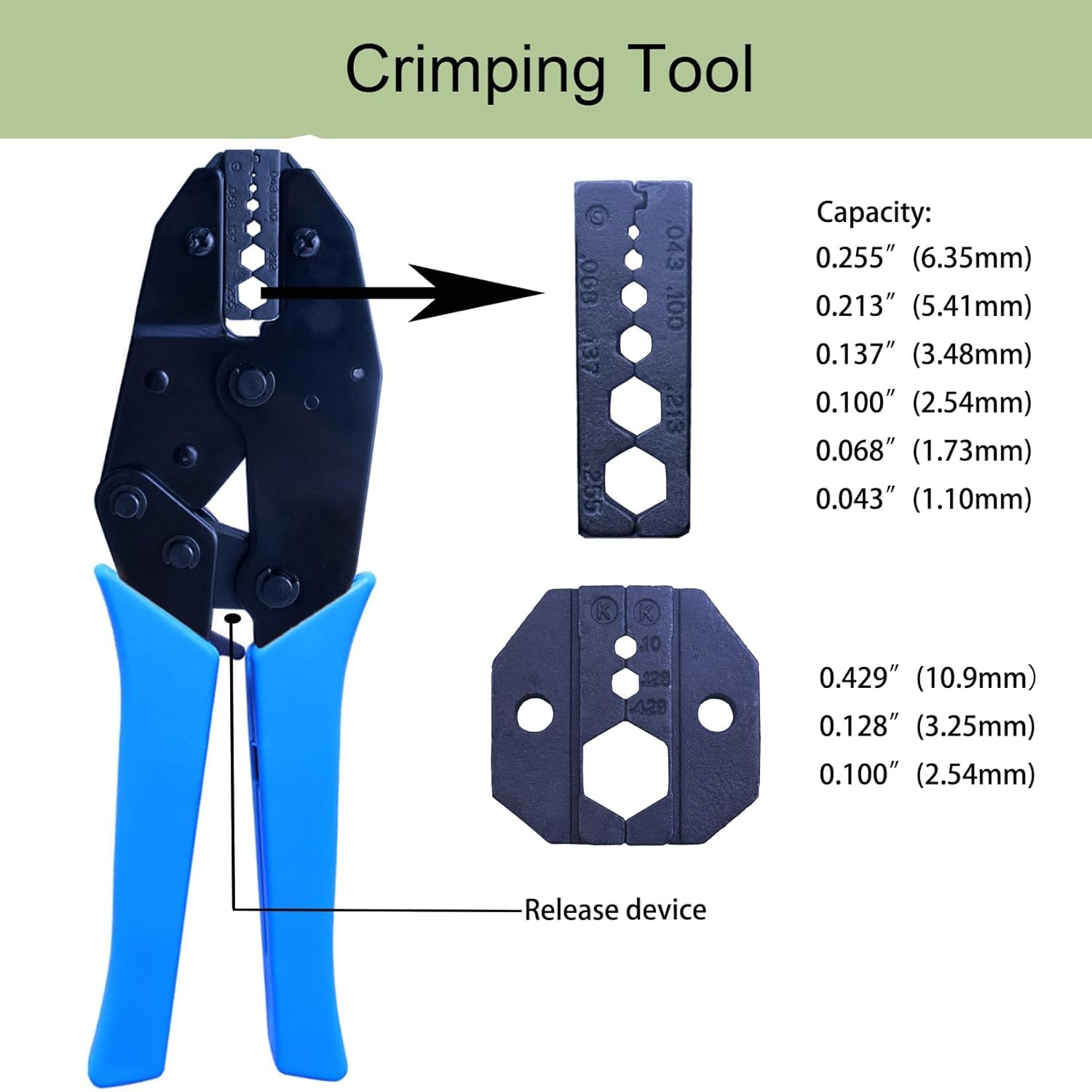 BNC Crimping Tool and BNC Connector Kit | Coaxial Crimper with Interchangeable Dies, 10 pcs BNC Male Crimp Connectors RG59, and Coax Stripper | Compatible with CCTV, Satellite & AV Installations - Image 3