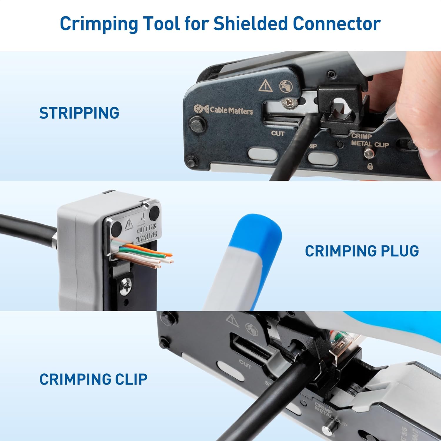 Cable Matters Modular RJ45 Crimping Tool for Shielded Pass Through Connectors - Image 6