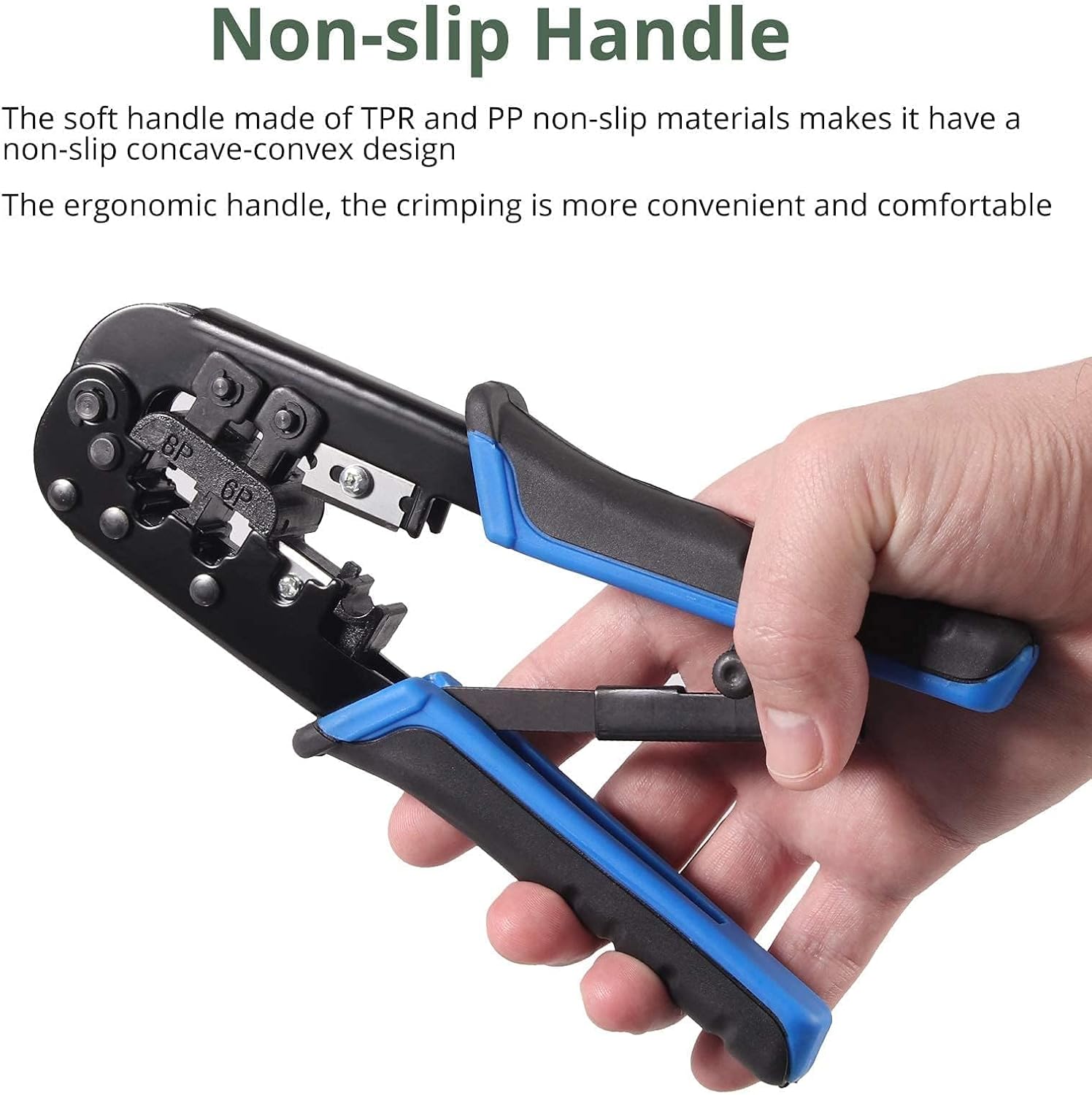 EYPINS Professional RJ45 Crimping Tool Kit with Wire Stripper & Cutter | All-in-One Network Repair Set for Cat5e/RJ11/RJ12 | Home & Office Ethernet Installation Tools - Image 6