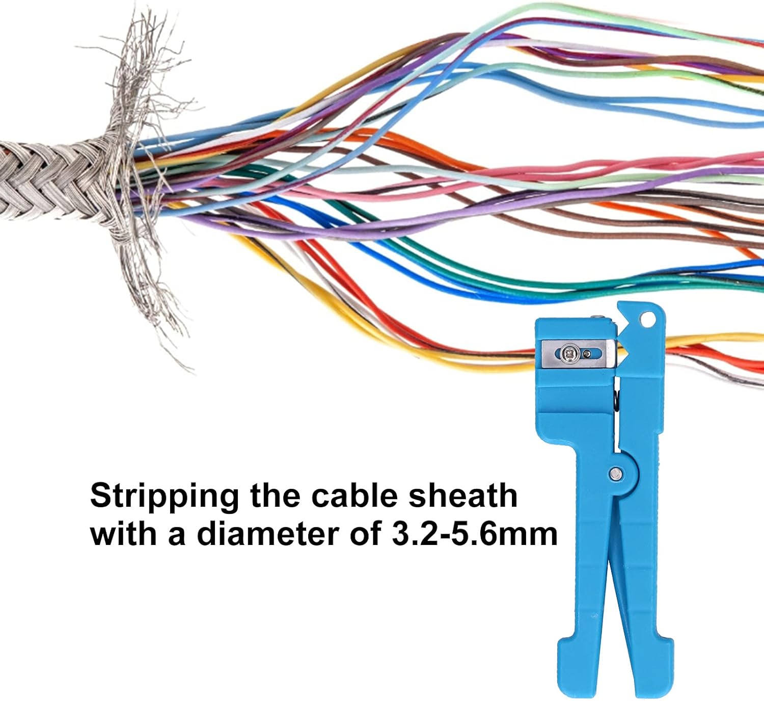 Cable Stripper Fiber Optic Coaxial Wire Tube Cutting Stripping Tool Blade Straight Arc Cutter Crimper - for and - Image 4