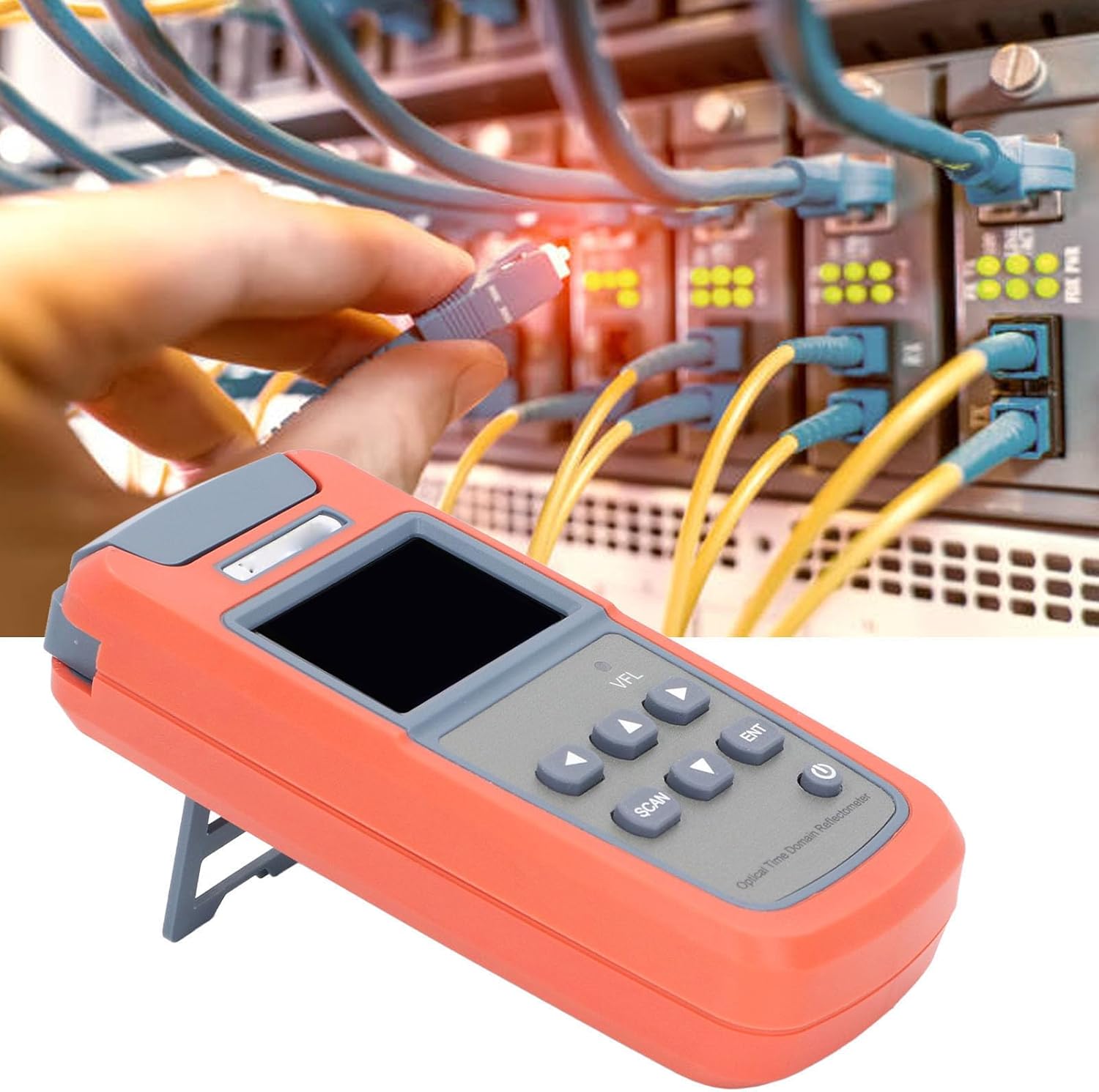 Handheld OTDR Tester, Mini Fiber Optic Cable Tester, Single Mode UPC Interface, Optical Time Domain Reflectometer for Network Maintenance - Image 3