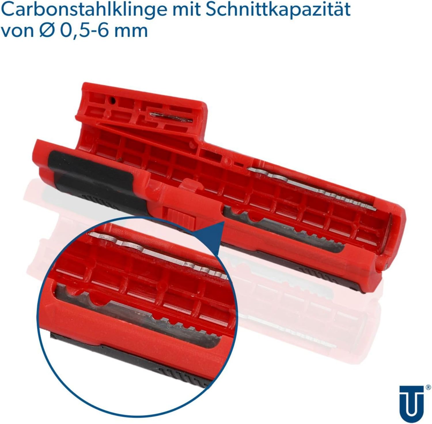 UNITEC Cable stripper for round and longitudinal cutting, for round cables with a diameter of 8-13 mm, suitable for coaxial cables RG59 and RG6 - Image 3