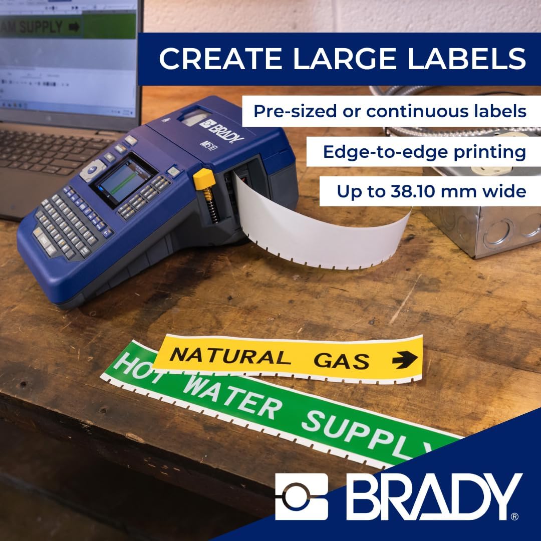 Brady M510 Portable Label Printer - Labelling Device & Label Maker Handheld - Industrial Labelling Machine for Chemical-Resistant Labels - Incl. 1 Label Cartridge and UK Power Cord - replaces BMP51 - Image 3