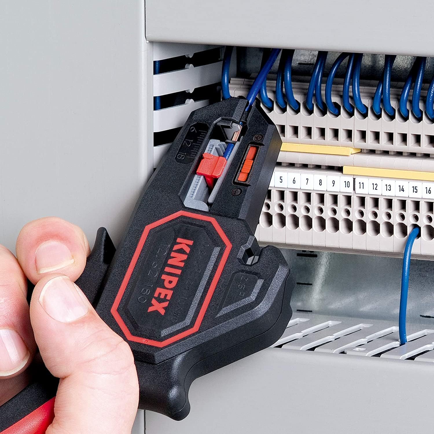 KNIPEX Automatic Insulation Stripper, 0.2-6 mm², with Fine Adjustment, Adjustable Length Stop, Wire Stripper, Wire Stripping Tool, 12 62 180 - Image 15