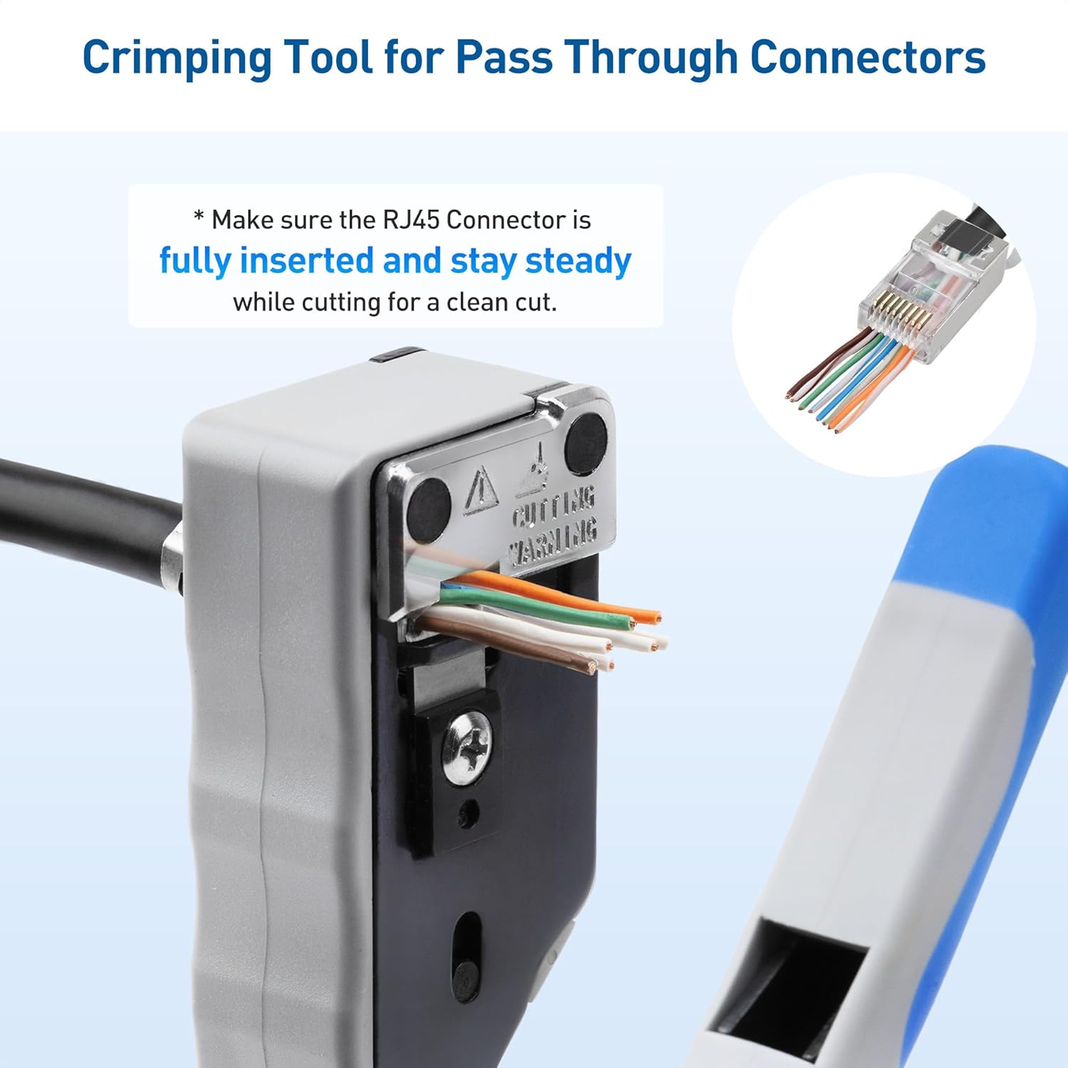 Cable Matters Modular RJ45 Crimping Tool for Shielded Pass Through Connectors - Image 3