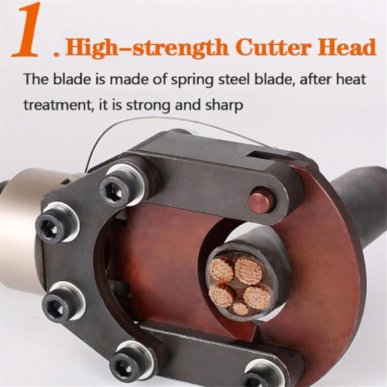 Handheld Hydraulic Cable Cutter, Hydraulic Cable Shears, Electric Ratchet Wire Cutter, for Copper, Aluminum, Steel Wire and Rope (50) - Image 5
