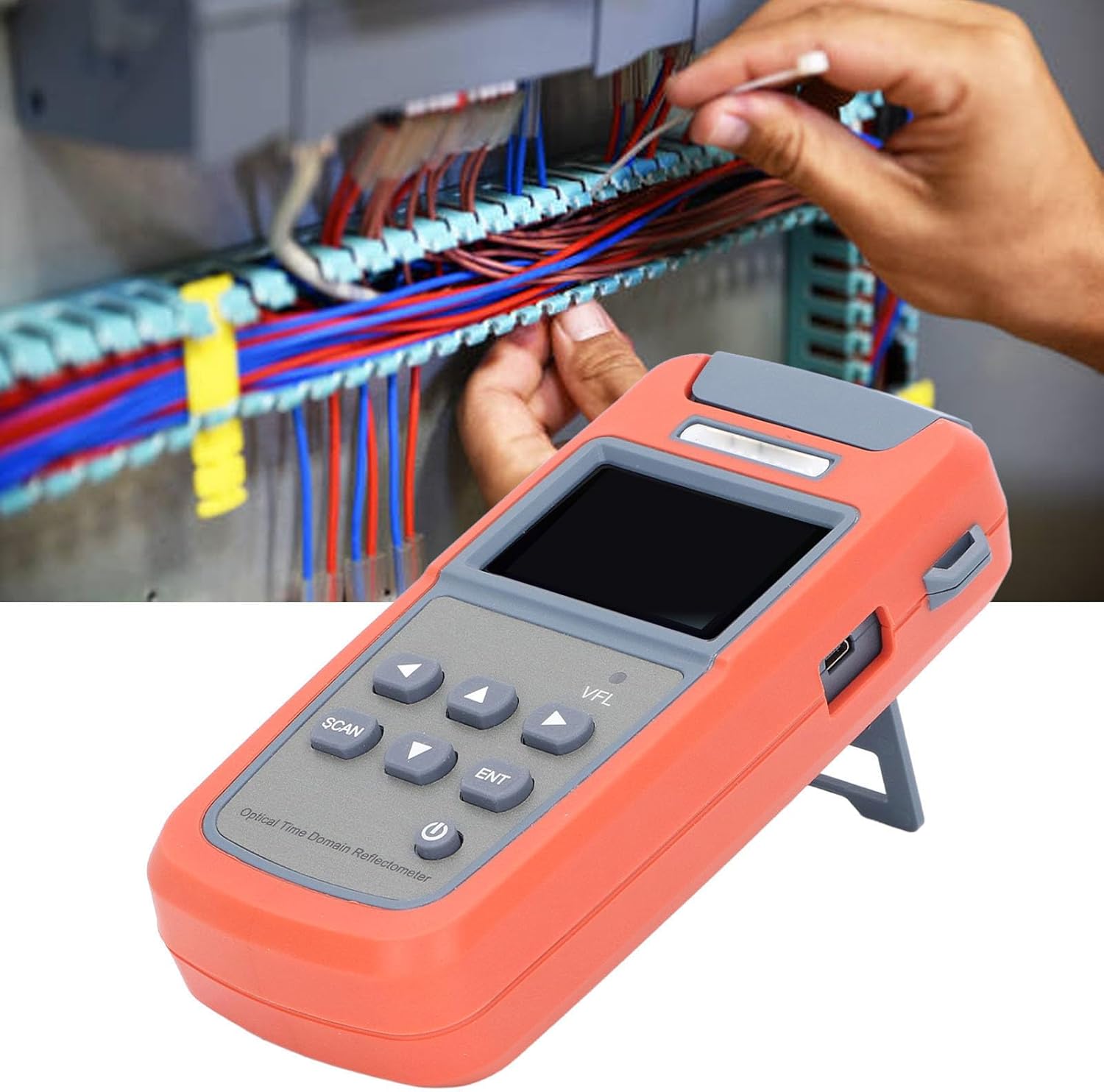 Handheld OTDR Tester, Mini Fiber Optic Cable Tester, Single Mode UPC Interface, Optical Time Domain Reflectometer for Network Maintenance - Image 7