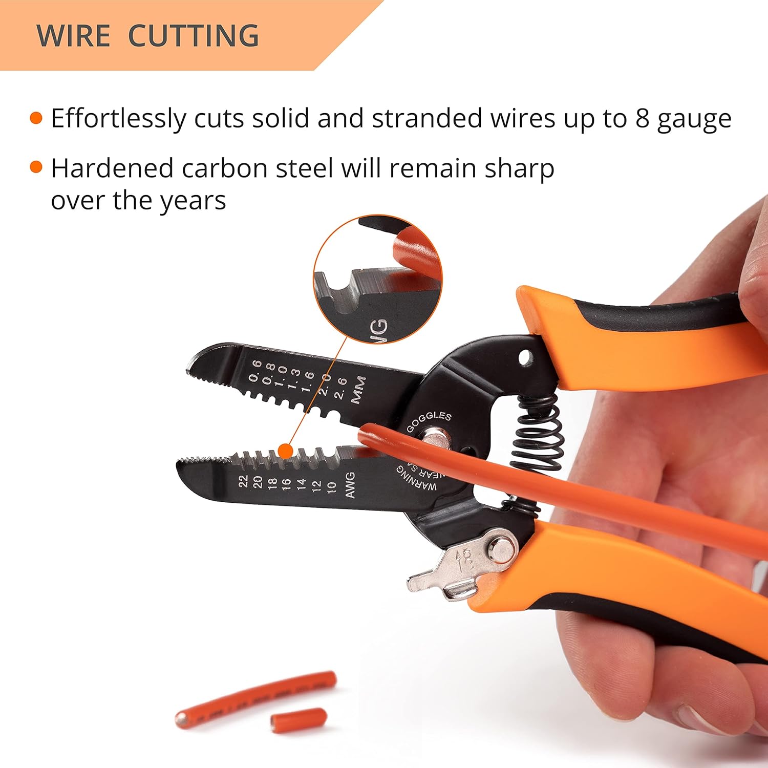Wirefy Wire Stripper and Cutter - Wire Stripping Tool for Solid and Stranded Wires 22-10 AWG - Image 3