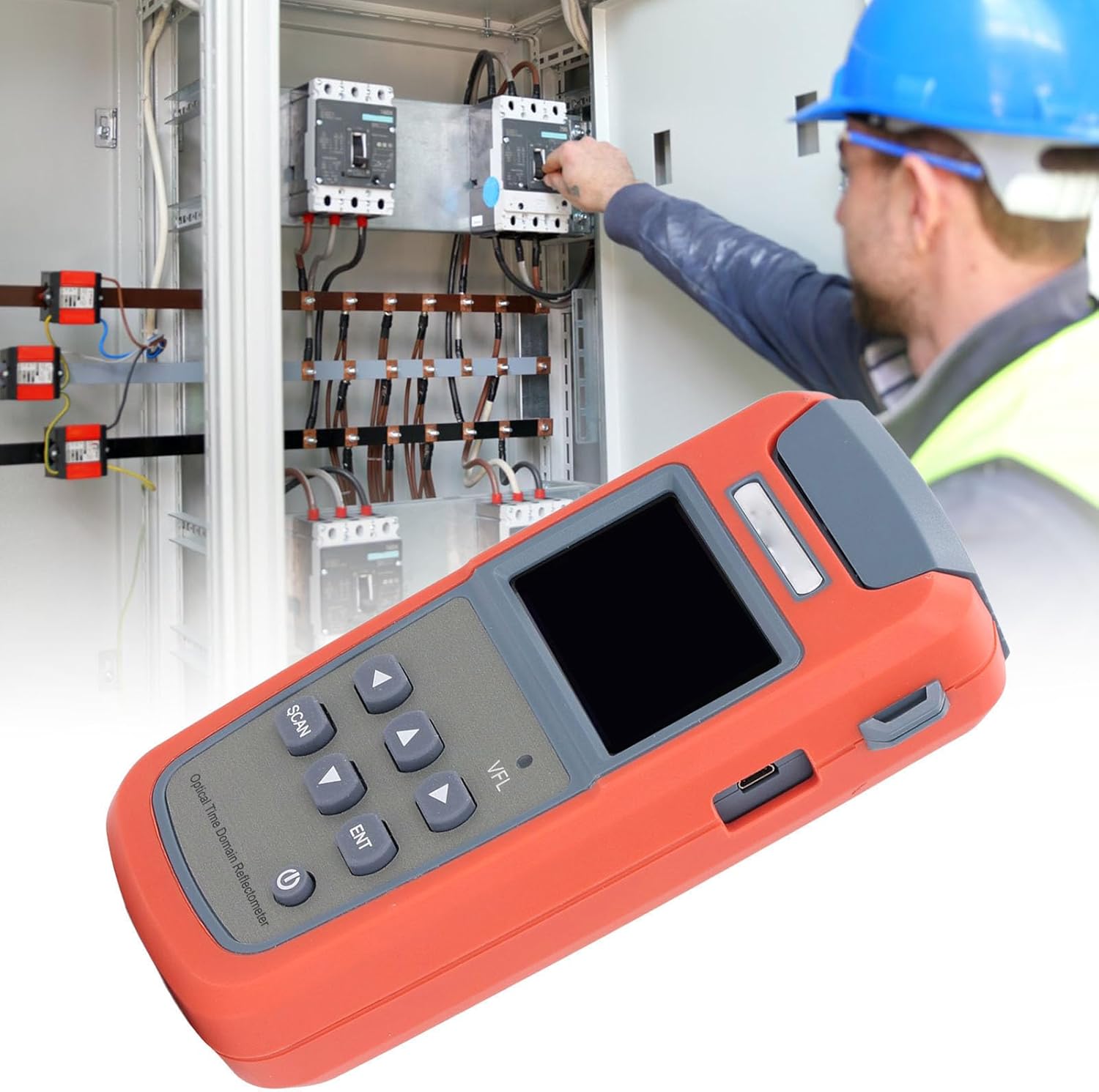Handheld OTDR Tester, Mini Fiber Optic Cable Tester, Single Mode UPC Interface, Optical Time Domain Reflectometer for Network Maintenance - Image 2
