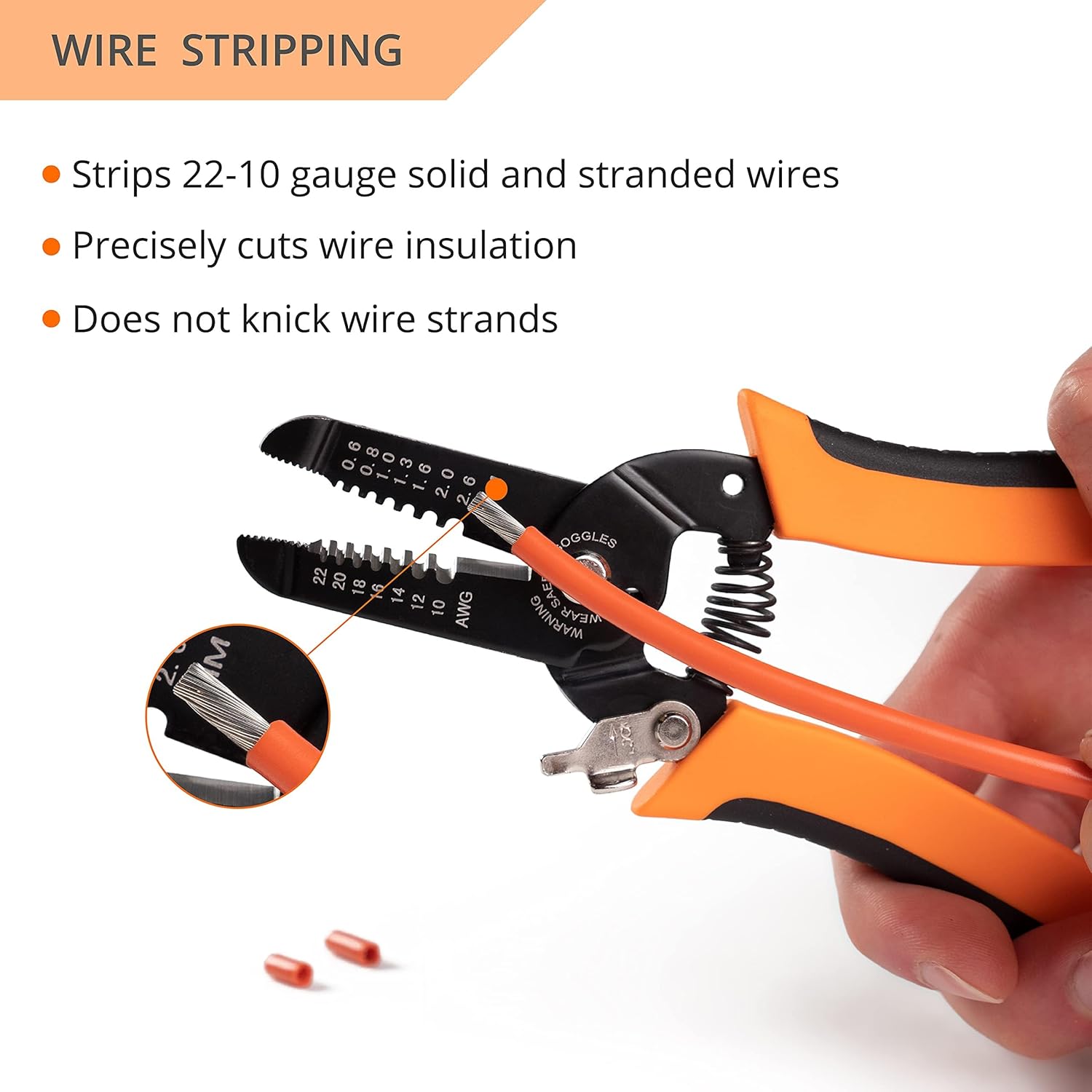 Wirefy Wire Stripper and Cutter - Wire Stripping Tool for Solid and Stranded Wires 22-10 AWG - Image 4