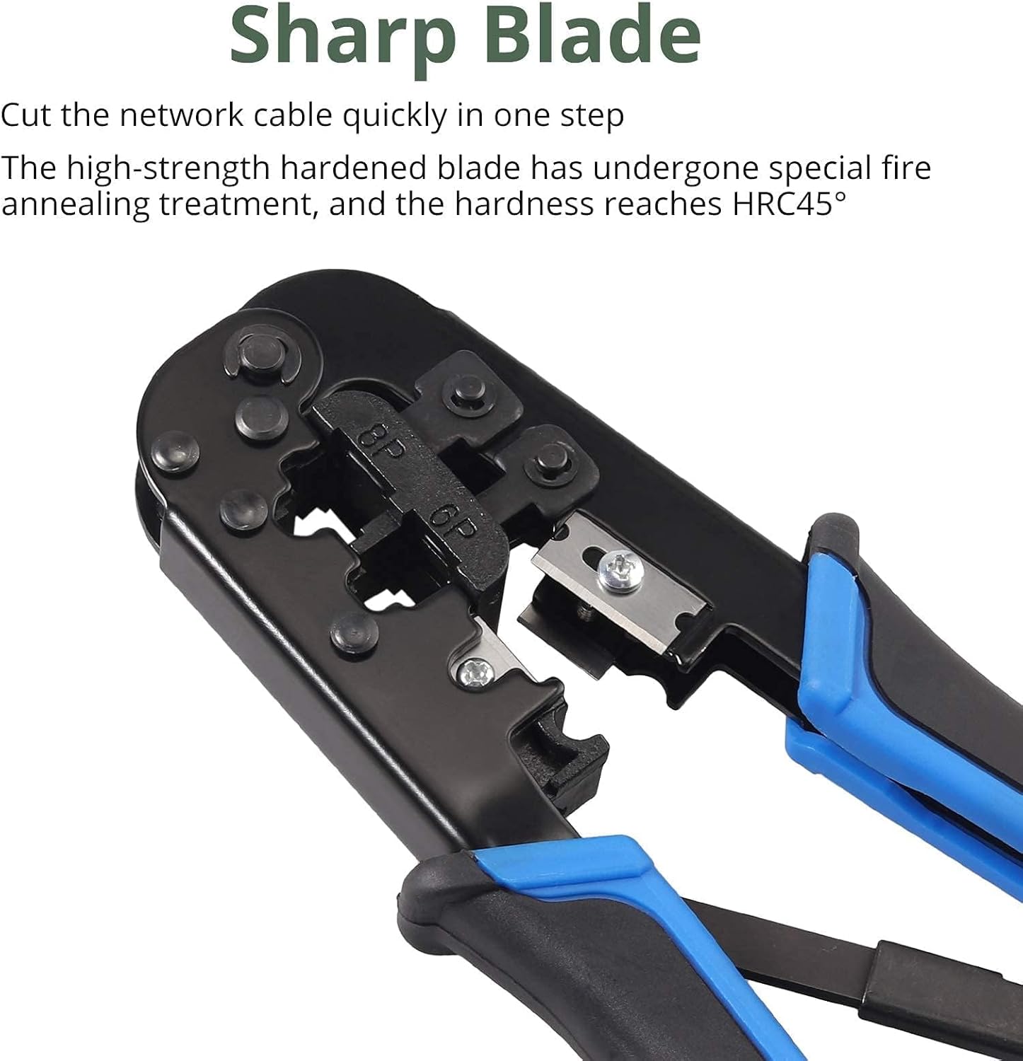 EYPINS Professional RJ45 Crimping Tool Kit with Wire Stripper & Cutter | All-in-One Network Repair Set for Cat5e/RJ11/RJ12 | Home & Office Ethernet Installation Tools - Image 9