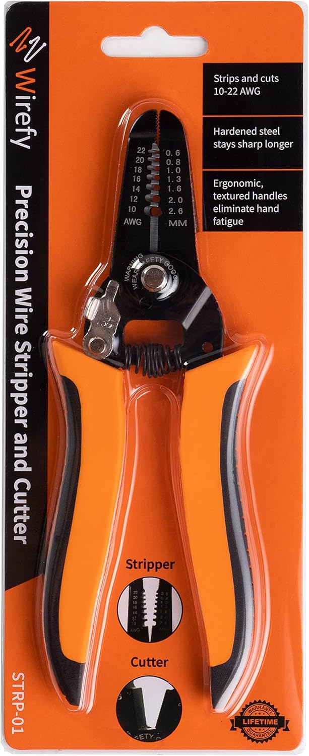Wirefy Wire Stripper and Cutter - Wire Stripping Tool for Solid and Stranded Wires 22-10 AWG - Image 8