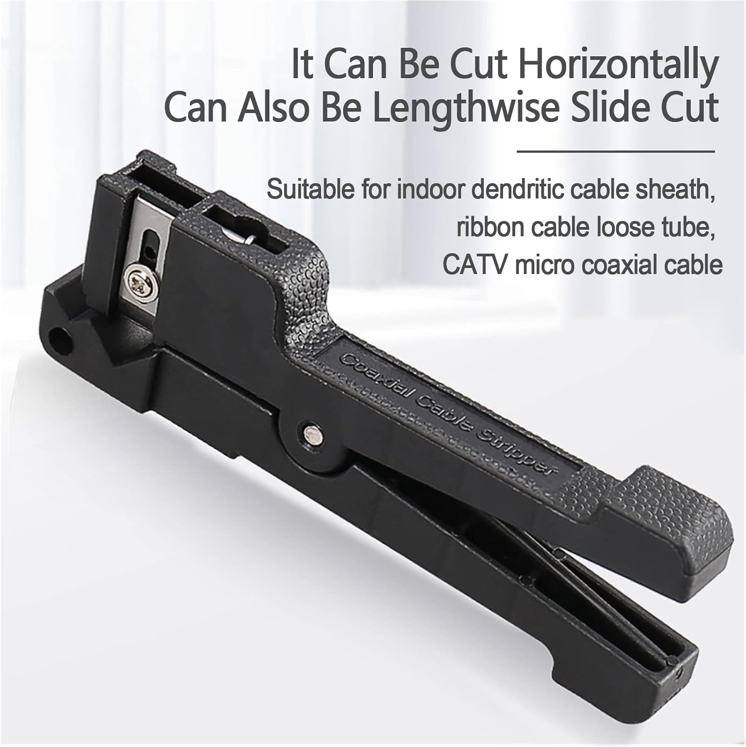 Optical Fiber Strippers, Horizontal Coaxial Cable Stripping Knife, Cable Cutter Hand Stripper Tool, 4.8mm-7.9mm Peeling Diameter, 45-165 Model, for Fiber Optic Cable Construction - Image 2
