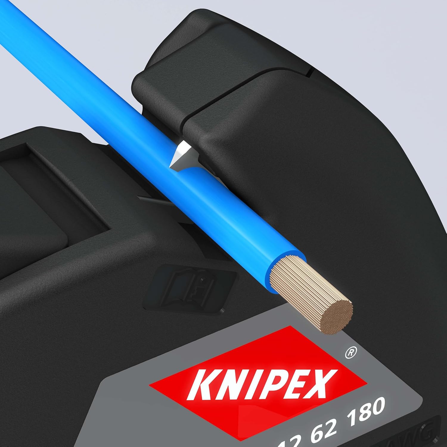 KNIPEX Automatic Insulation Stripper, 0.2-6 mm², with Fine Adjustment, Adjustable Length Stop, Wire Stripper, Wire Stripping Tool, 12 62 180 - Image 4