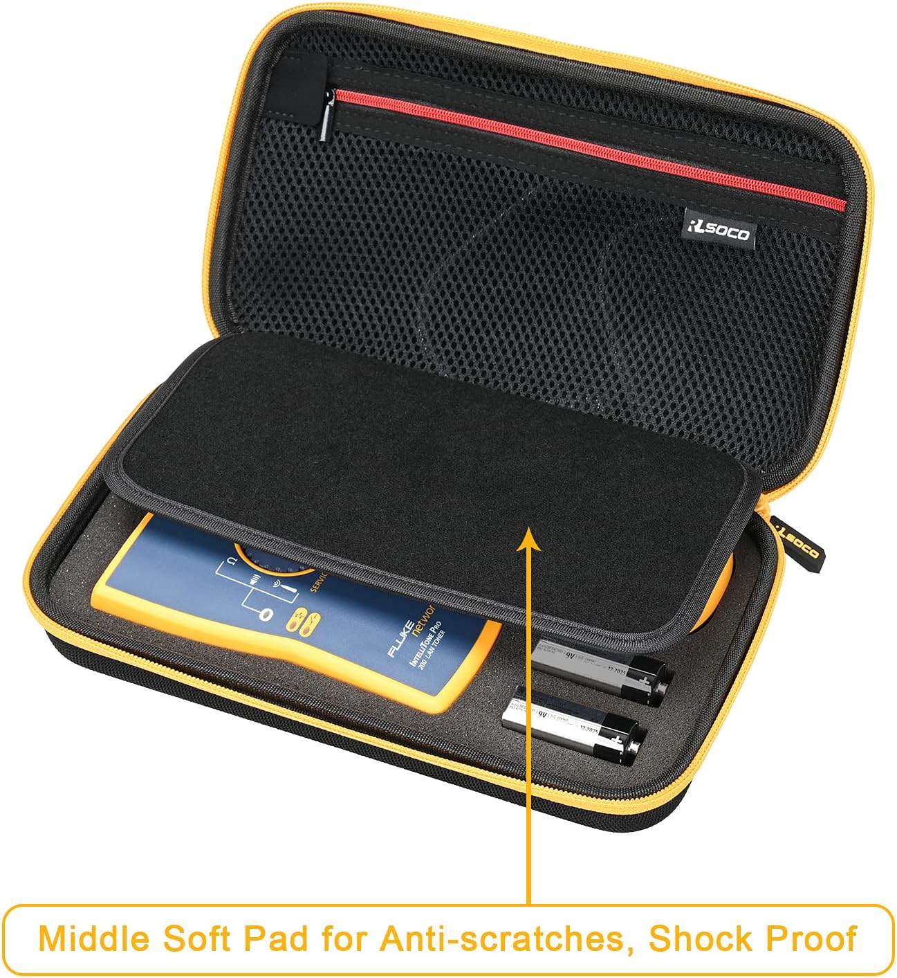 RLSOCO Hard Case Compatible with Fluke Networks MT-8200-60-KIT IntelliTone 200 LAN Toner and Probe Kit - Image 5