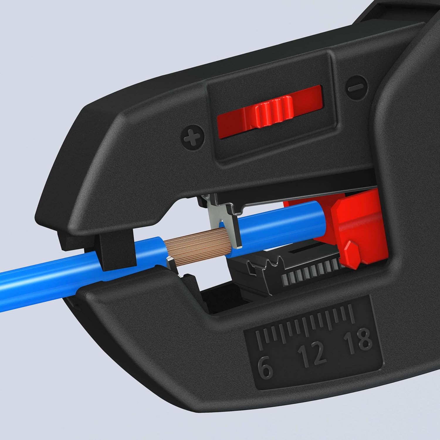 KNIPEX Automatic Insulation Stripper, 0.2-6 mm², with Fine Adjustment, Adjustable Length Stop, Wire Stripper, Wire Stripping Tool, 12 62 180 - Image 2