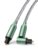 1M Optical Cable, 90 Degree Audio Right Angle Digital SPDIF Cable Gold-plated Plug Fiber Optic Compatible with Soundbar to TV, Home Theater, PS4, Xbox, Playstation, Green
