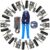 BNC Crimping Tool and BNC Connector Kit | Coaxial Crimper with Interchangeable Dies, 10 pcs BNC Male Crimp Connectors RG59, and Coax Stripper | Compatible with CCTV, Satellite & AV Installations