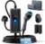 bokman EV Charger Type 2 to 3 Pin Plug, 8M | 2.99kW | 13A | IP65 Waterproof, Electric Car Charger Type 2 Charging Cable 3 Pin with LED Indicators & Carry Bag & Microfiber Towel