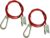 2 Pack Breakaway Trailer Safety Cable Heavy Duty 1m Steel Wire with Carabiner & Clevis Pin – Fits Ifor Williams, Ewards, John Page, Crooks & More – Emergency Brake Tether for Caravans & Tow Vehicles